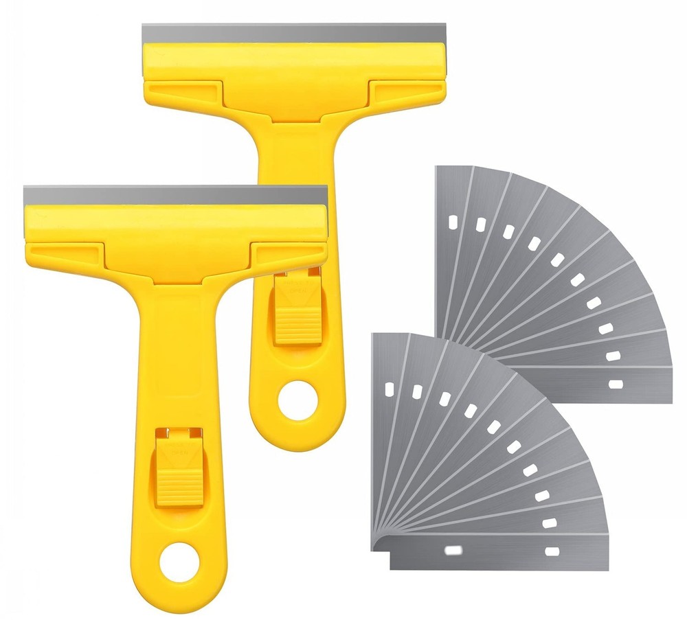 Razor Blade Scraper,Paint Scraper Glass Tool with 20 Extra...