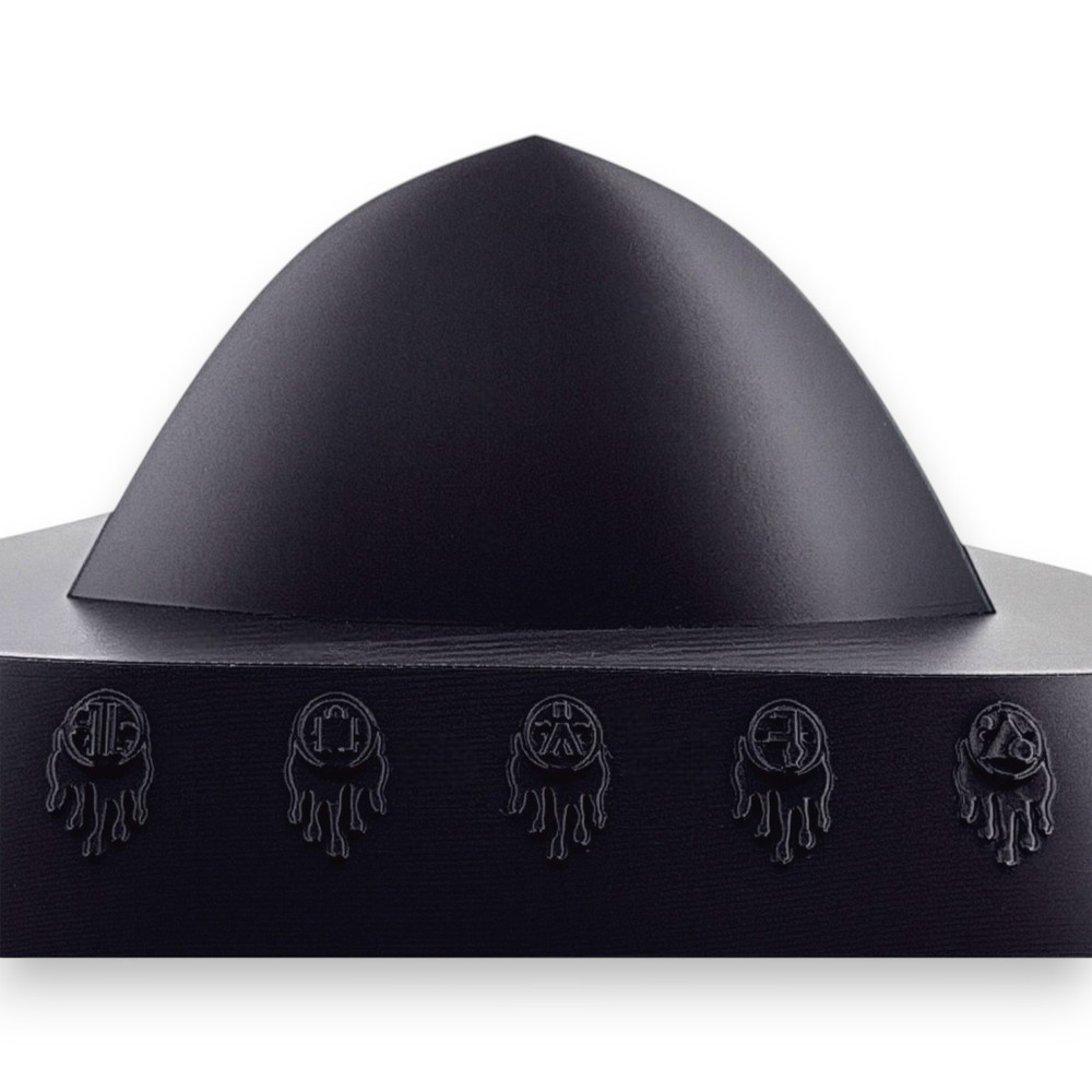 Rendlesham UFO Model | 3D Printed Triangular Flying Saucer | Black PLA | 4–10"