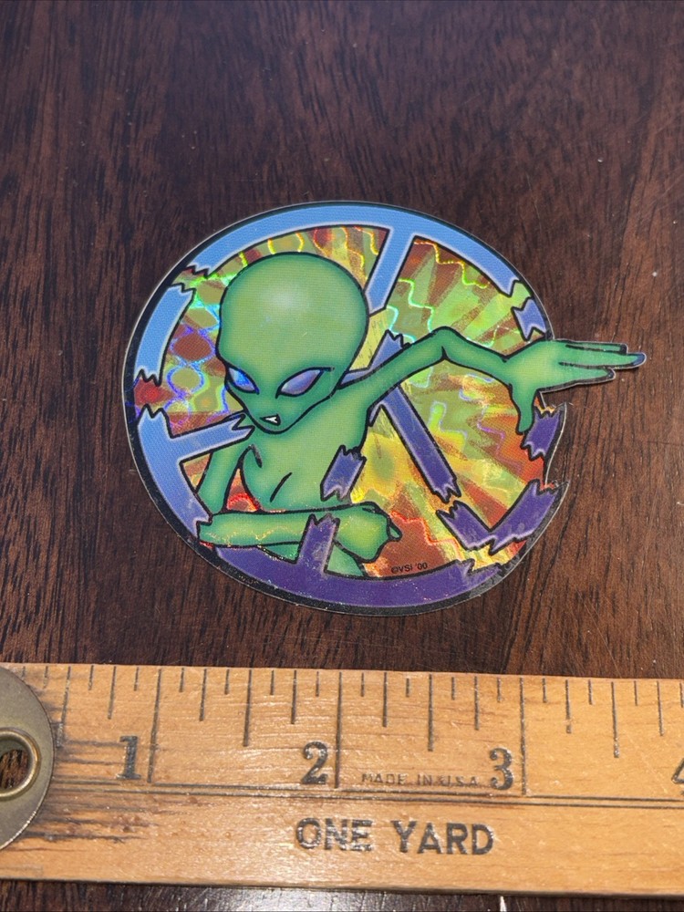 ALIEN (Peace Sign)Vending Machine Sticker .  . VD2 Misc.