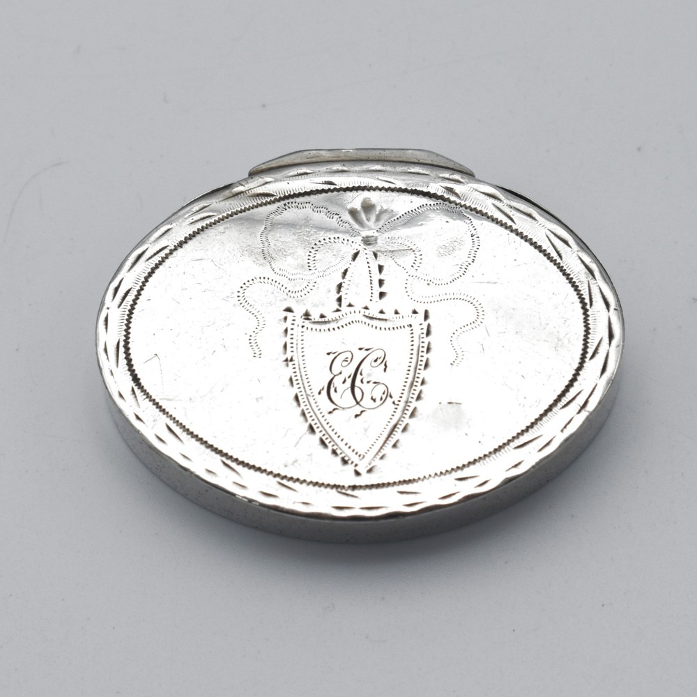 Samuel Pemberton Georgian Solid Silver Patch Box Snuff Box Circa 1790
