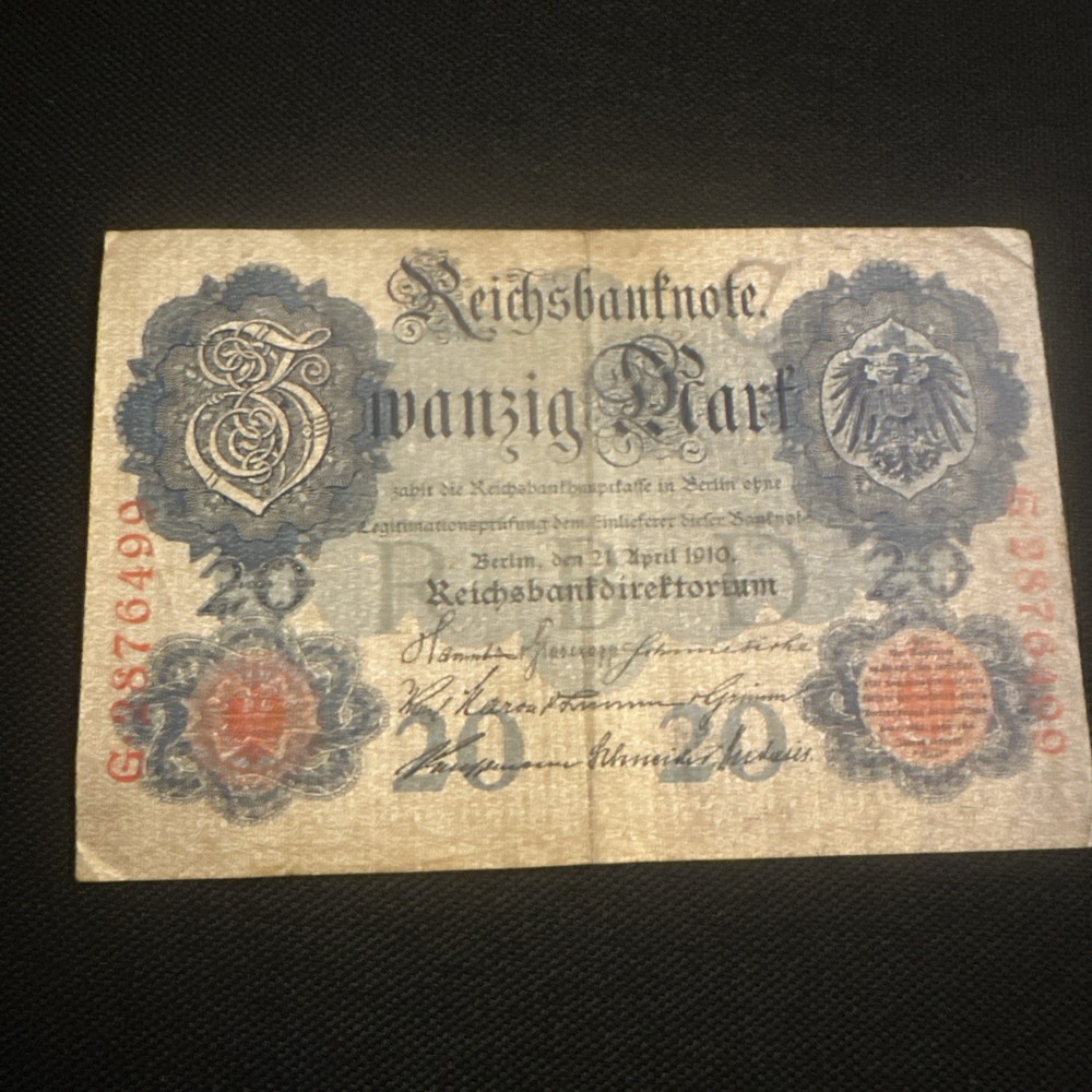 Banknote, Germany, 20 Mark, 1910