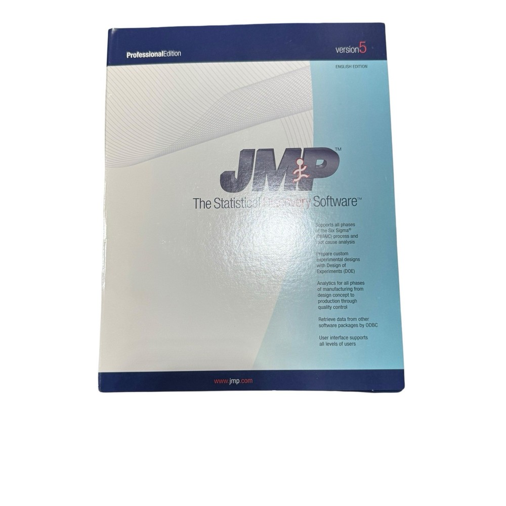 JMP the statistical discovery software professional edition version 5