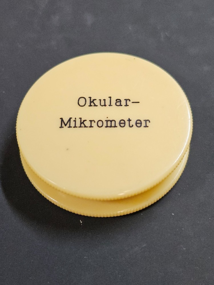 Microscope Eyepiece Ocular Micrometer/Reticle Net Micrometer Disc With Orig.Case