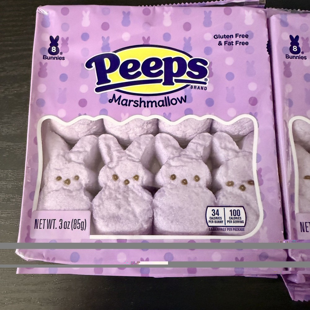 Peeps, Lavender Marshmallow Bunnies Easter Candy, 2 8ct (3.0oz) packs