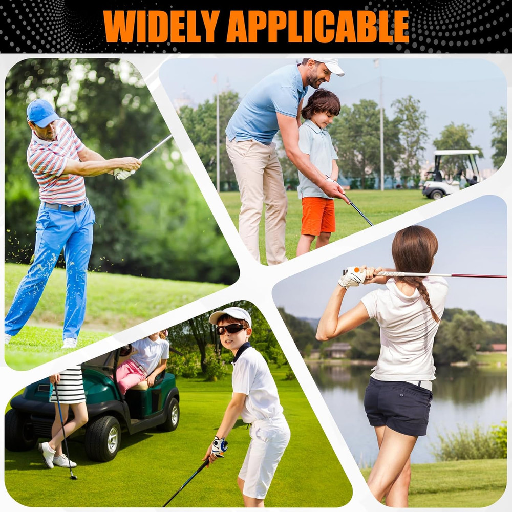 Golf Swing Trainer with Ergonomic Grip Pad - Posture Correction Training Aid for