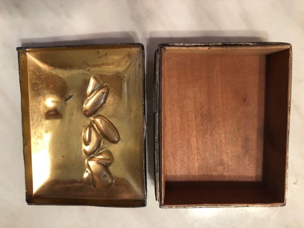 antique japanese silver plated box