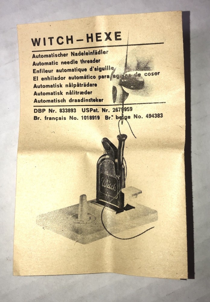 Vintage Witch Automatic Needle Threader w/ lnstructions Germany NOS 0104