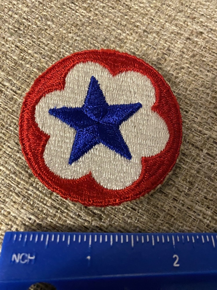 US Army Service Forces Patch Blue Star WWII INV5575