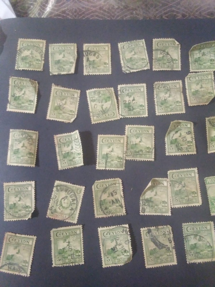 ceylon srilankan good used 5 stamps