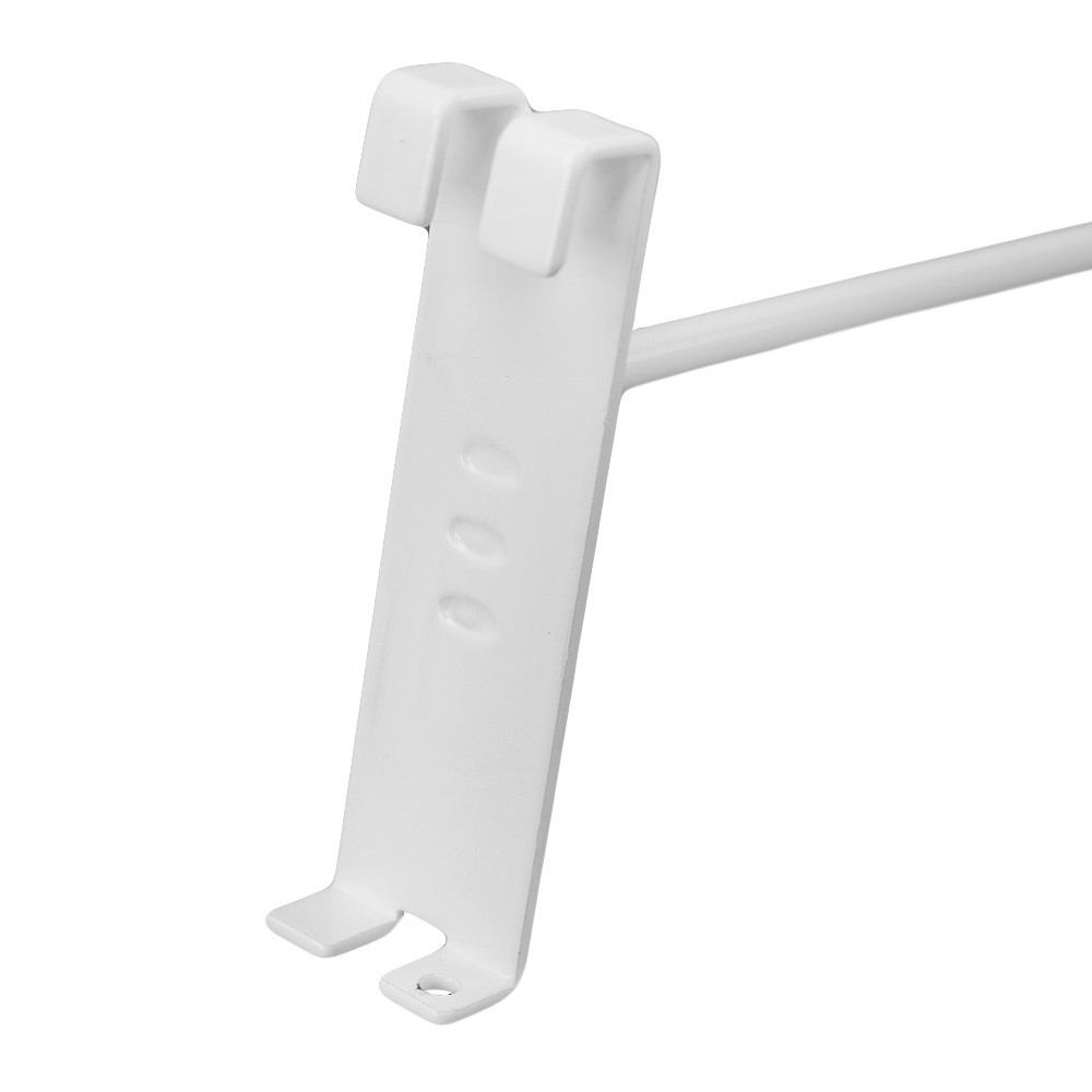 20 Pc GLOSS WHITE 8" Long Gridwall Hooks Grid Panel Display Wire Metal Hanger