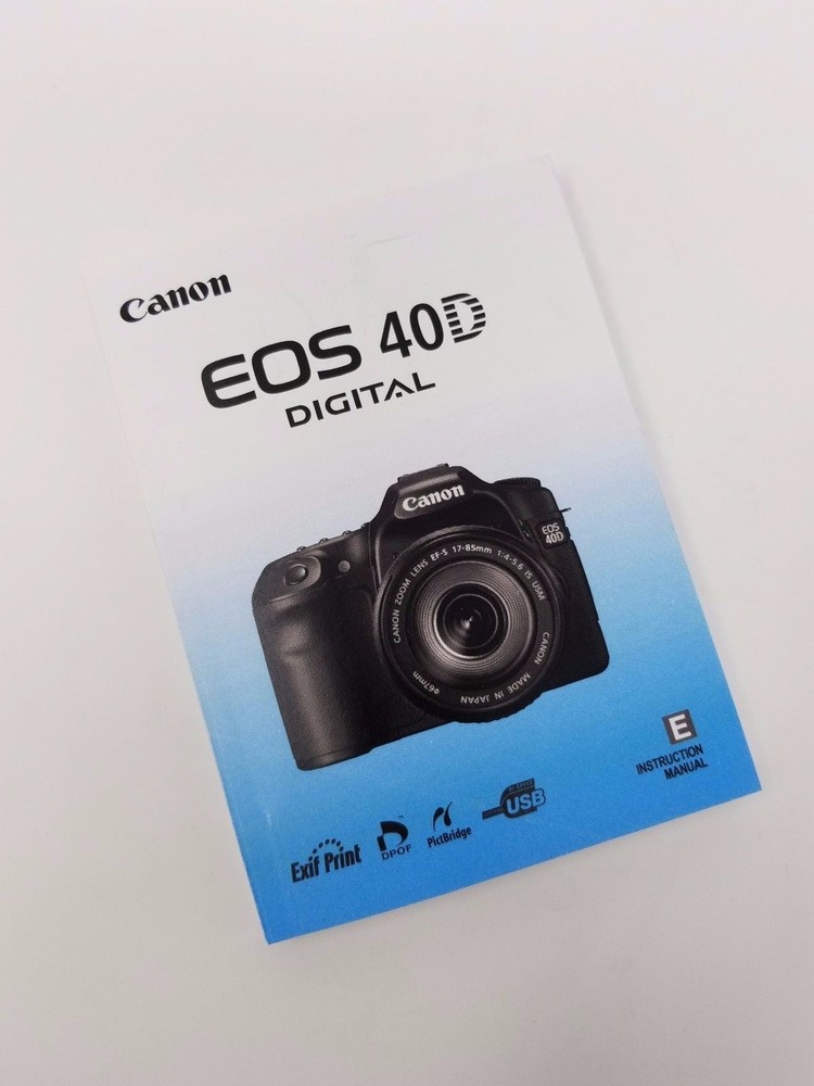 Canon EOS 40D Instruction Owners Manual Book NEW