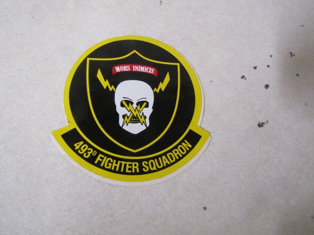 WINDOW DECAL STICKER APPROX 4 INCHES 493RD FIGHTER SQUADRON