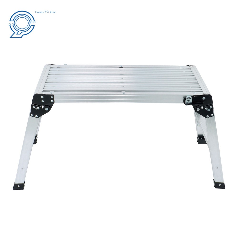 330lbs Aluminum Work Platform Ladder Drywall Folding Step Stool Non-slip Bench