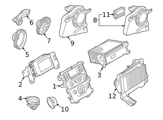 Genuine Ford Front Dr Speaker CH6Z-18808-B