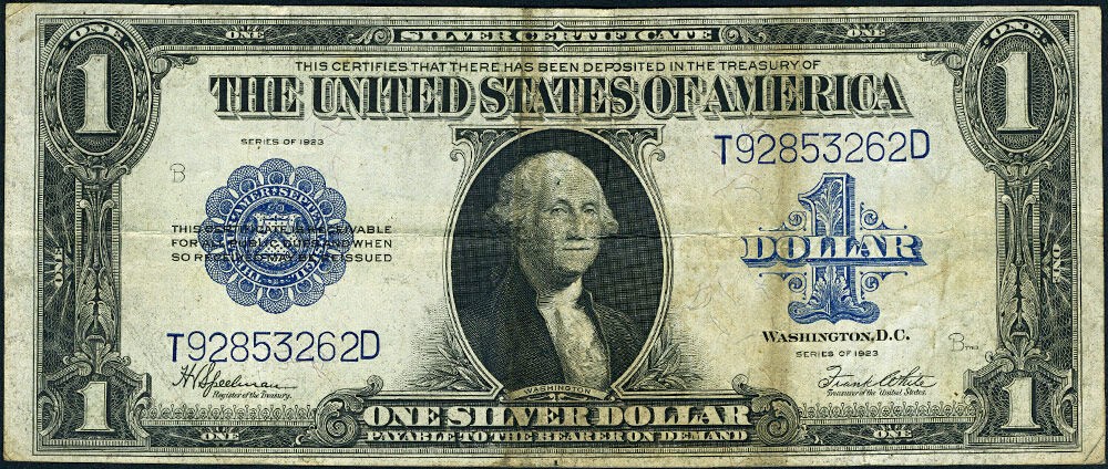 FR. 237 $1 1923 Silver Certificate VF - Stain