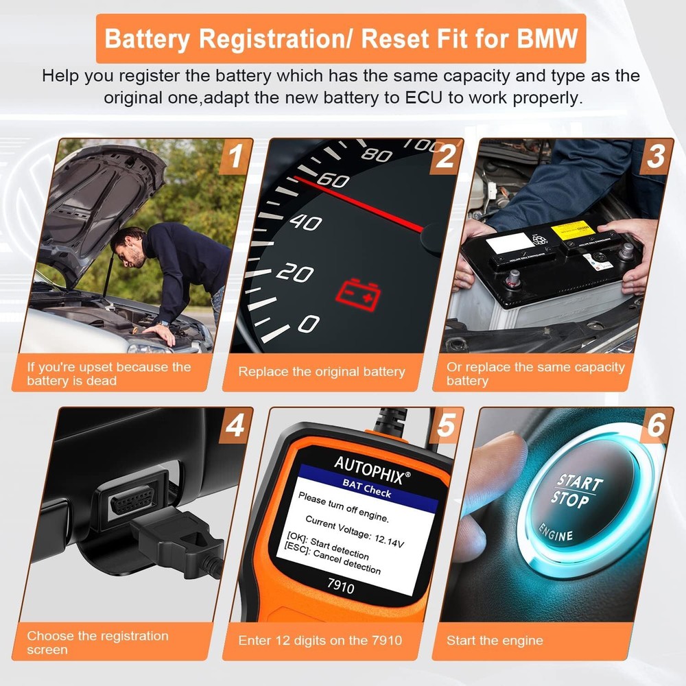 AUTOPHIX 7910 for BMW All System Diagnostic Tool Code Reader OBD2 Scanner Oil