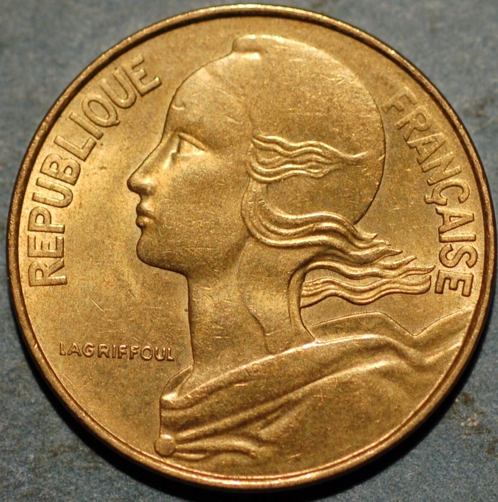 France 20 Centimes 1969 KM# 930