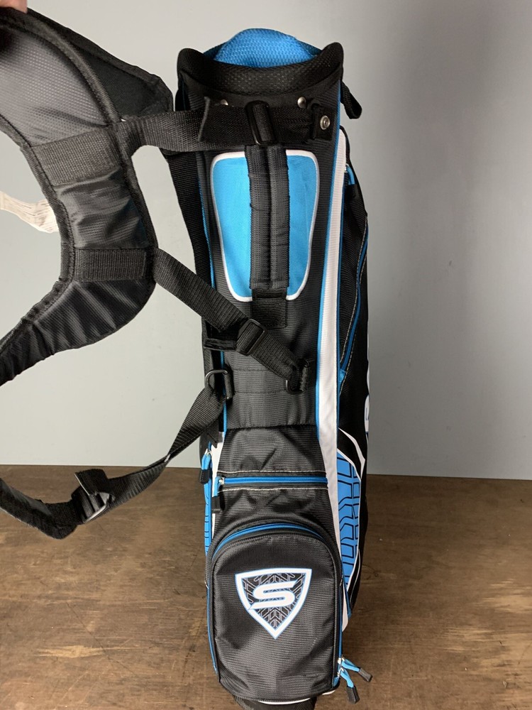 STRATA CALLAWAY 6 WAY BLACK BLUE STAND GOLF BAG