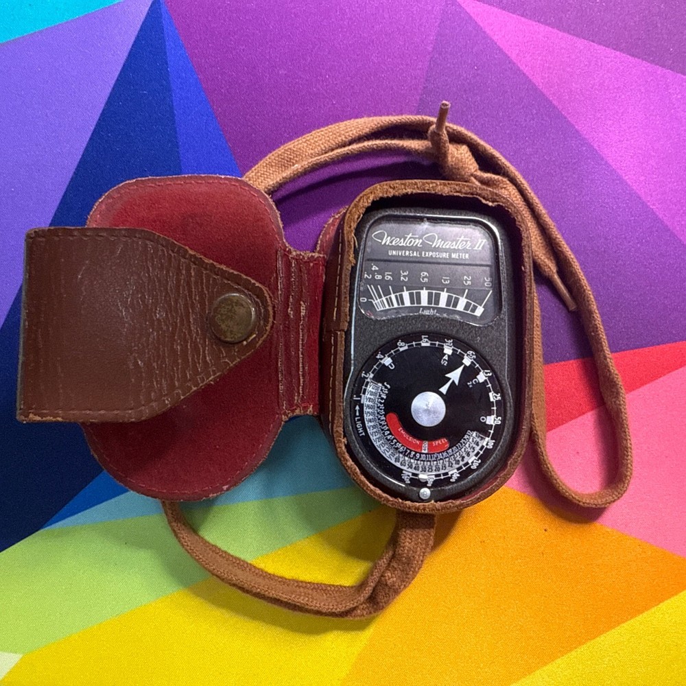 Weston Master II Universal Exposure Meter Model 735 w/ Original Leather Case