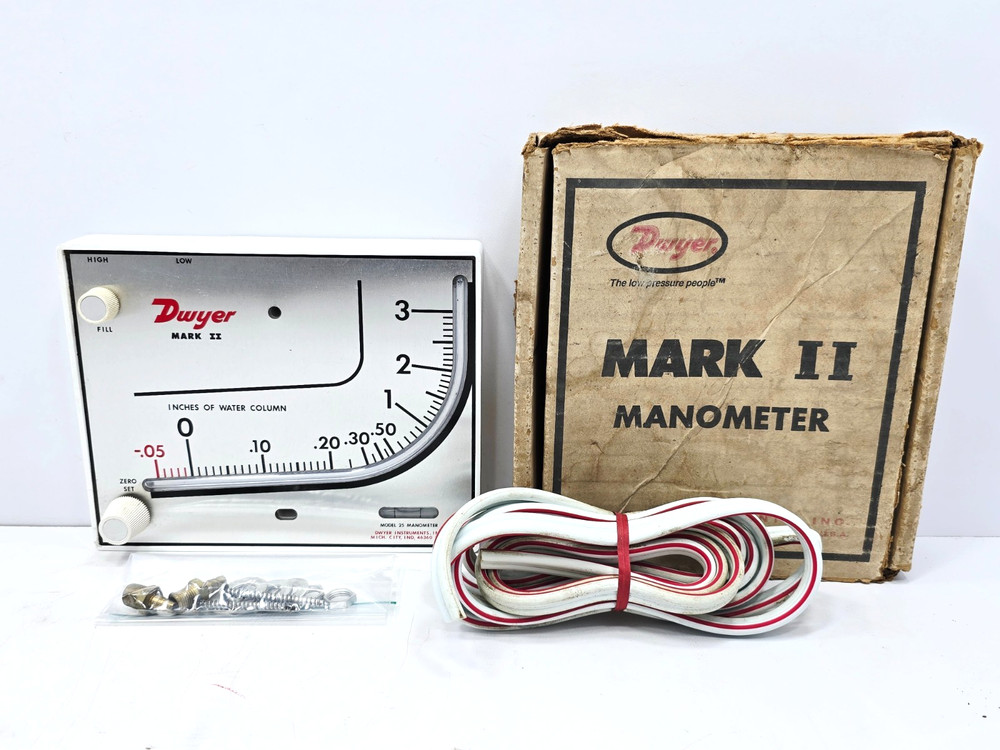 MARK II DWYER MODEL 25 WALL MOUNT MANOMETER