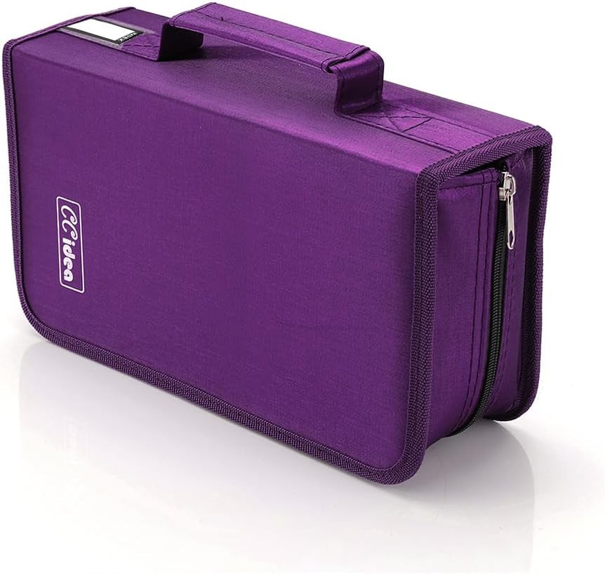 CCidea CD Case DVD Storage Holder, 128 Capacity DVD Cases Organizer CD Plastic