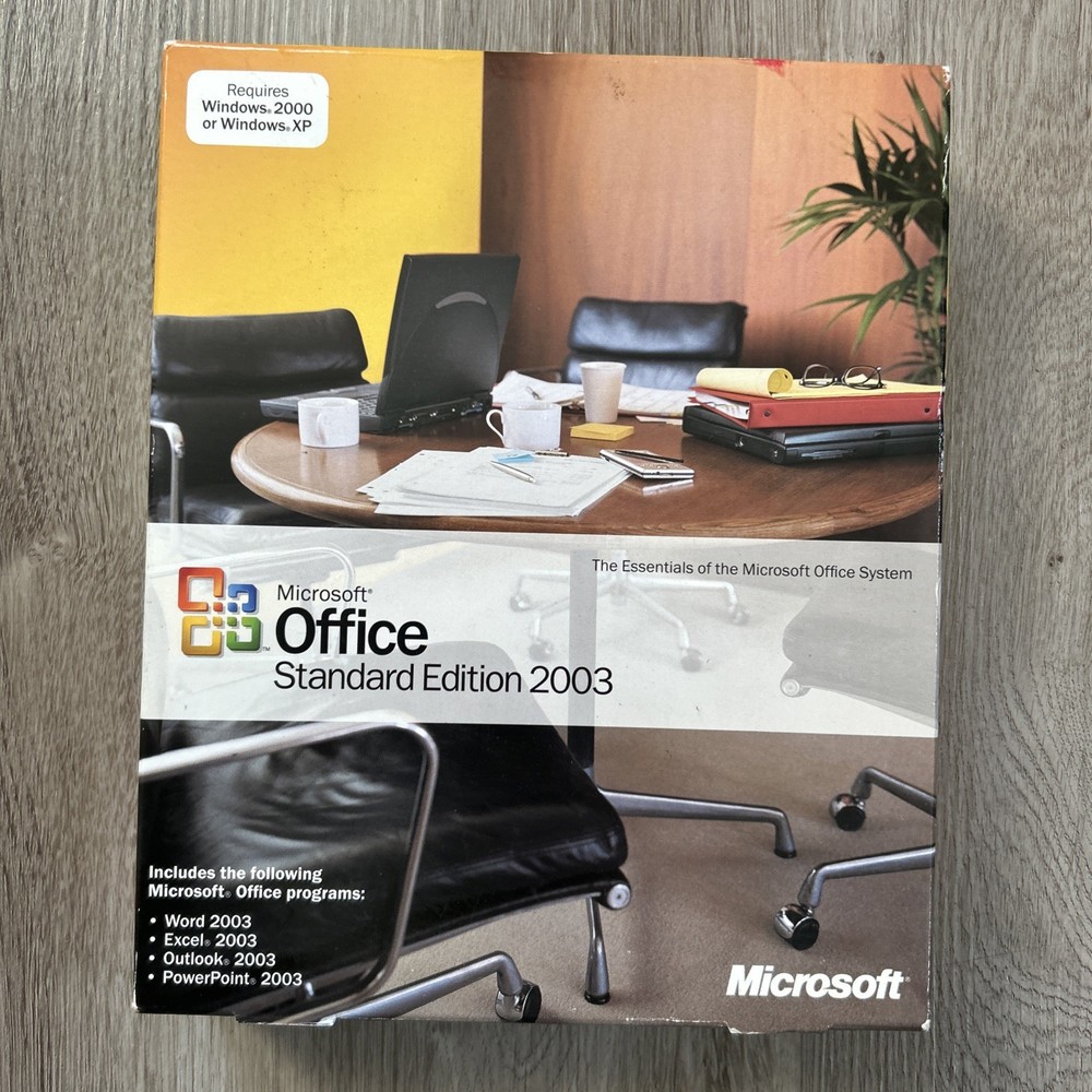 Microsoft Office 2003 Standard Edition w/ License Full Version SEALED RETAIL BOX