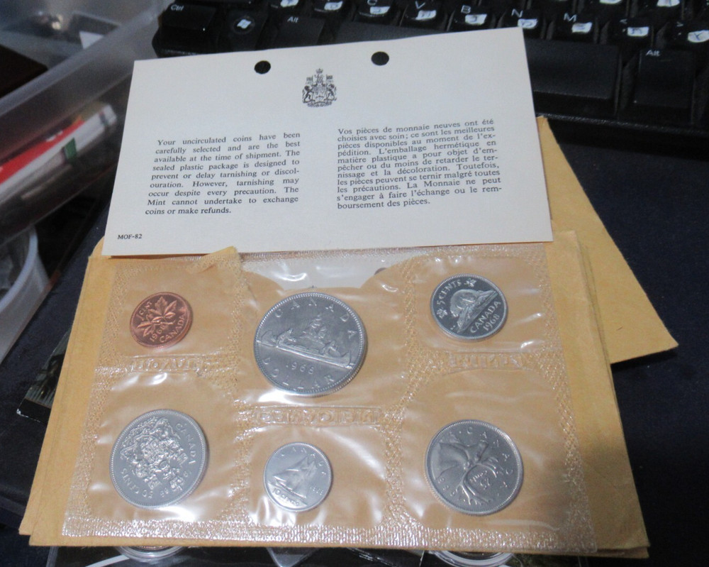 Canada 1968 Prooflike UNCIRCULATED Mint Set Sealed