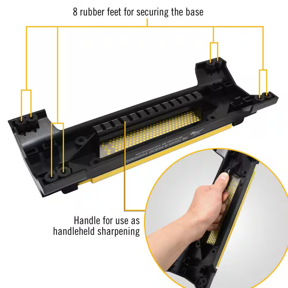 8 In. Duosharp plus Bench Stone Fine/Coarse with Base