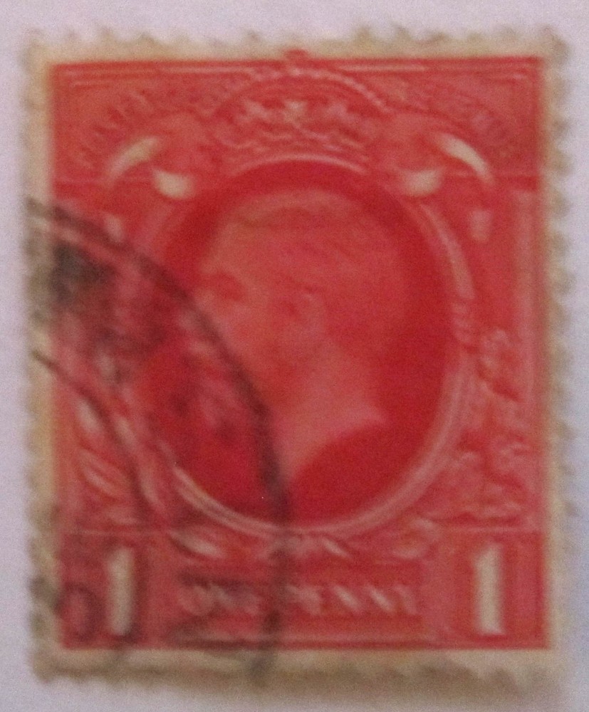 King George V 1d Red
