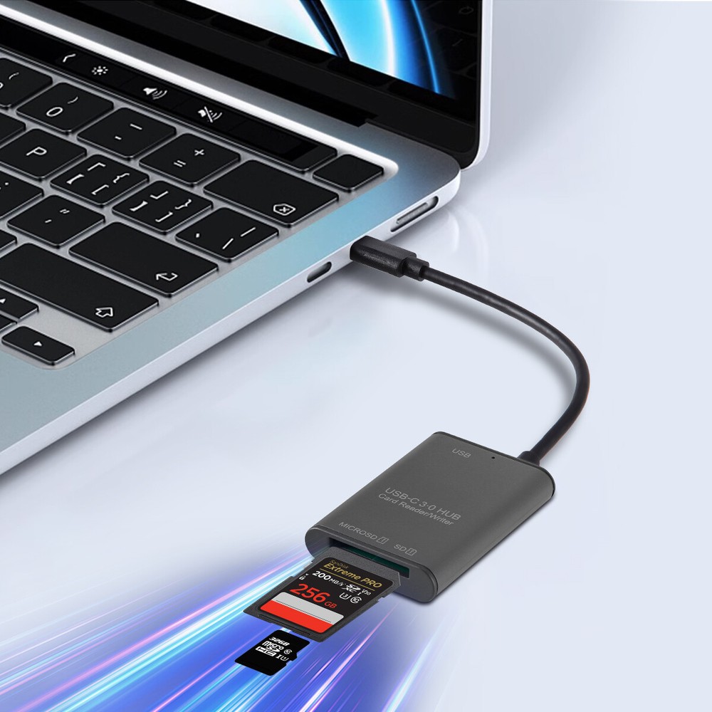3 in 1 USB C to SD Card Reader Writer OTG Adapter Micro SD Memory Card Reader