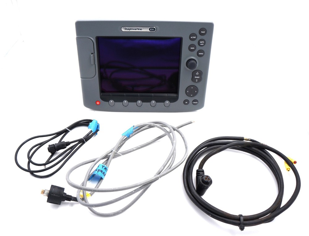 RAYMARINE E80 Classic MFD Display Chartplotter Radar Screen E02011 + Cables
