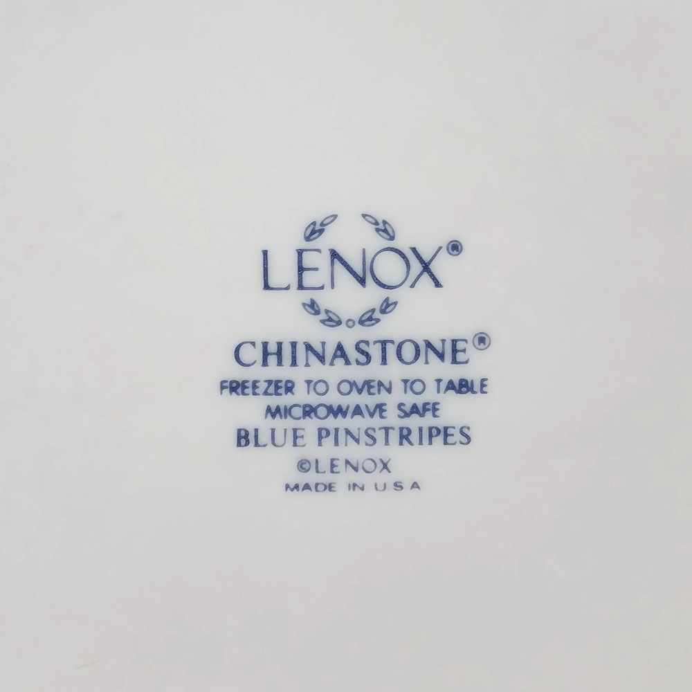 Lenox Chinastone BLUE PINSTRIPES Flat Cup