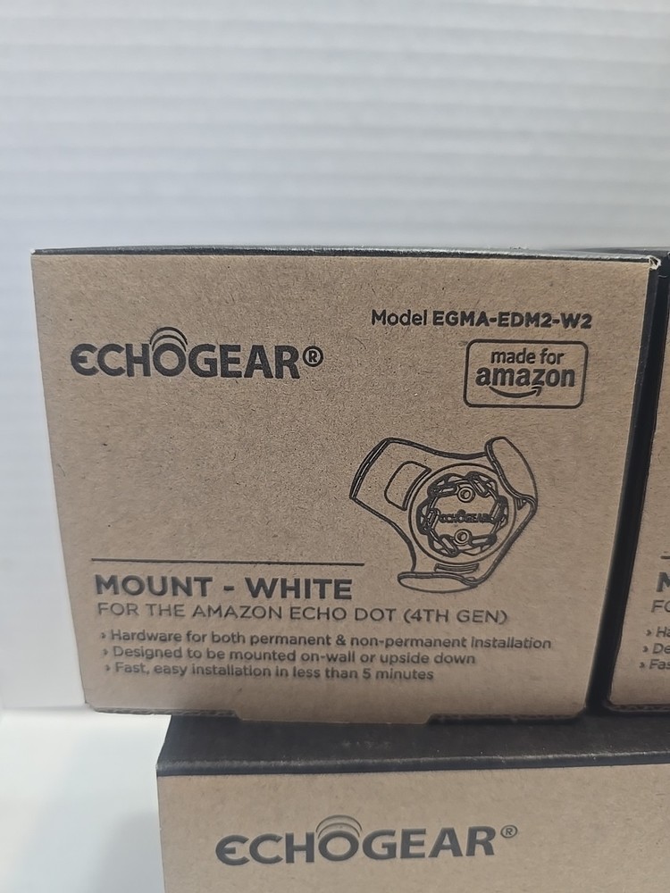 EchoGear Mount For Amazon Echo Dot (4th Gen) White EGMA-EDM2-W2