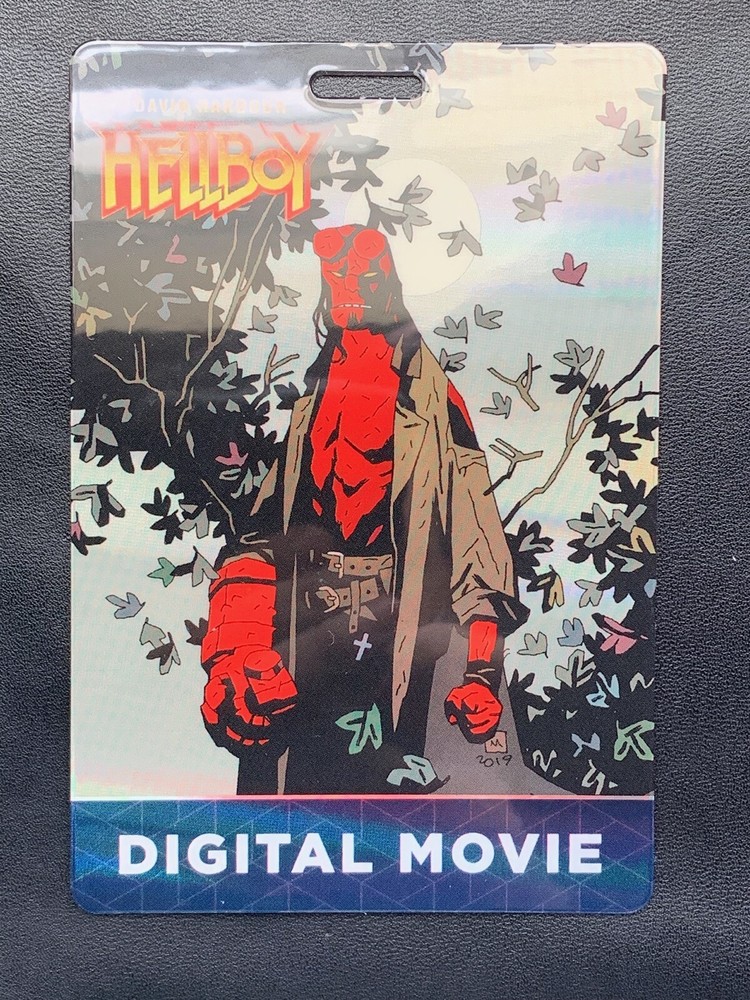 SDCC 2019 EXCLUSIVE Lionsgate David Harbour Helloboy Tag & Digital Movie Code