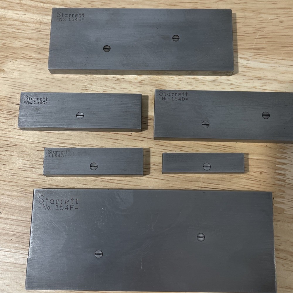 Starrett Adjustable Parallel Set S154L, 6 Machinist Tools