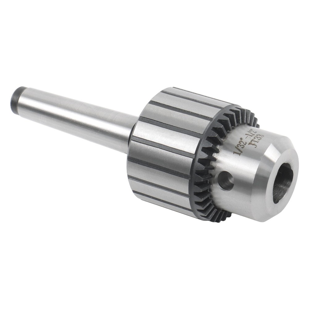1/2 Inch Keyed Drill Chuck 4 Piece Set Includes MT1 & MT2 Taper Arbors