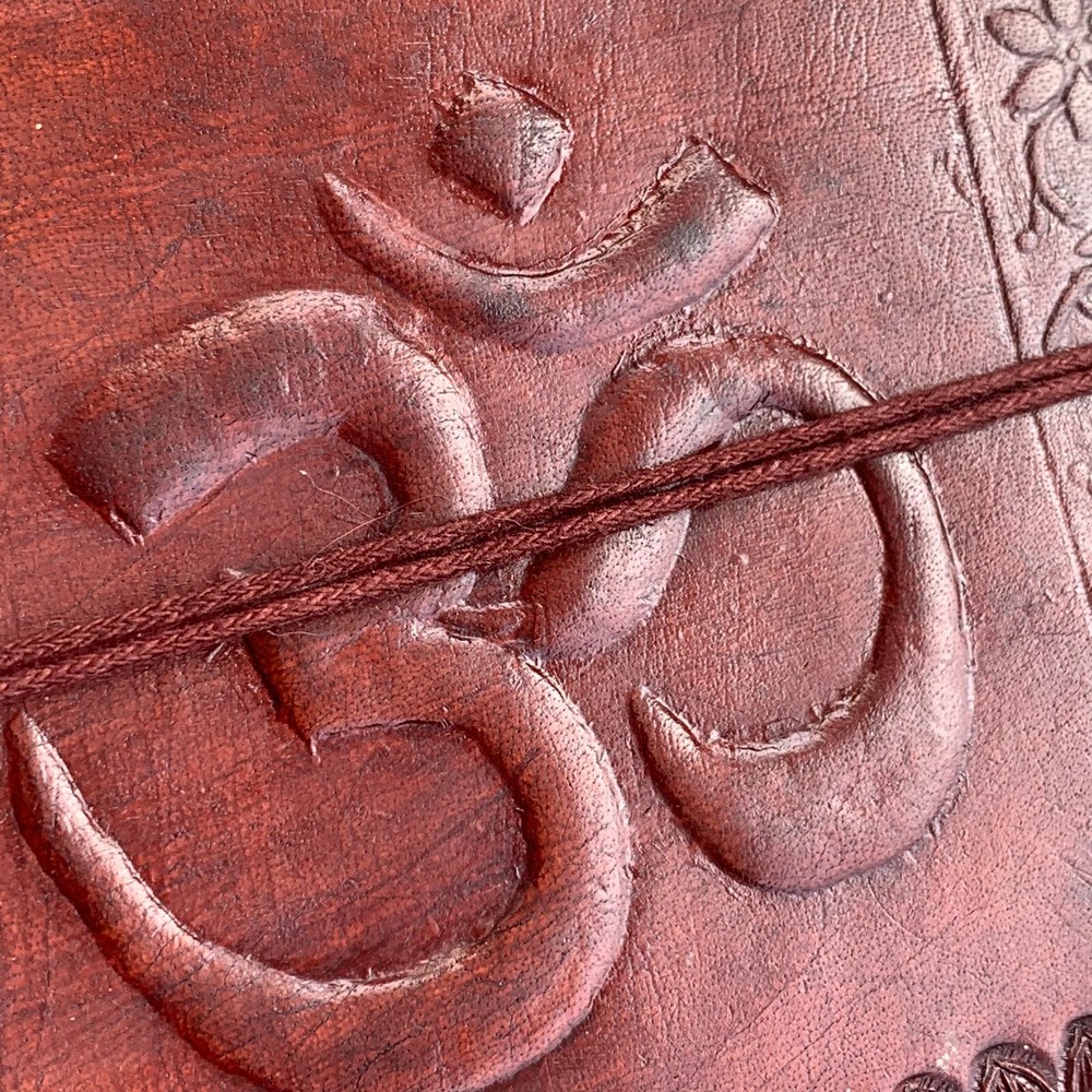 OM 8x6 Leather Bound Personal Journal/Diary-Notebook/Sketchbook to write, OHM