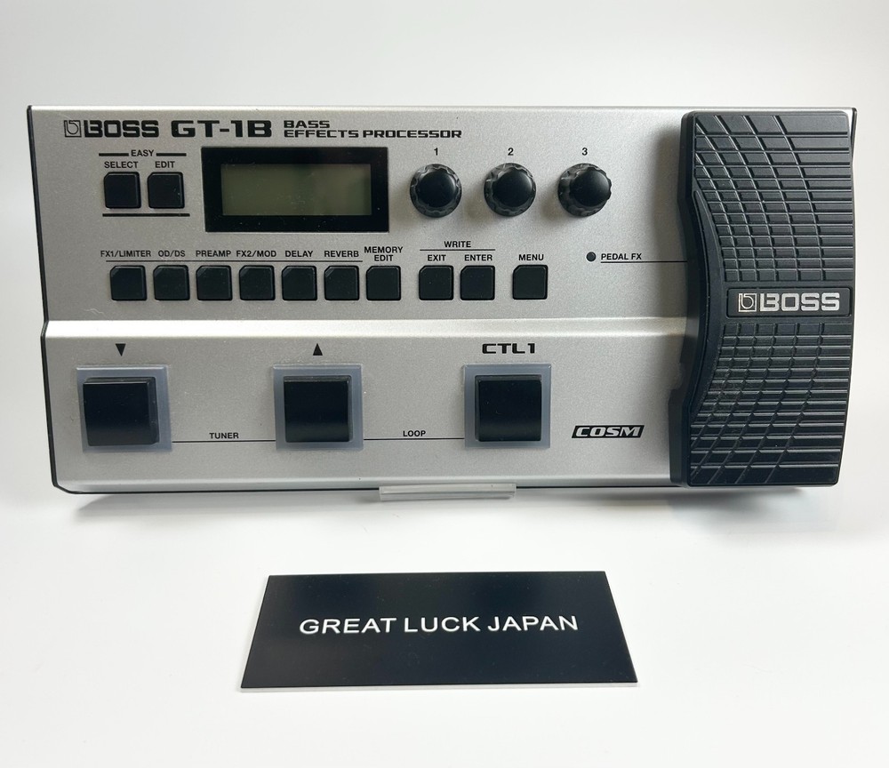 BOSS GT-1B Bass Multi Effects Processor Pedal EASY SELECT EDIT GT1B GT1 B Tested