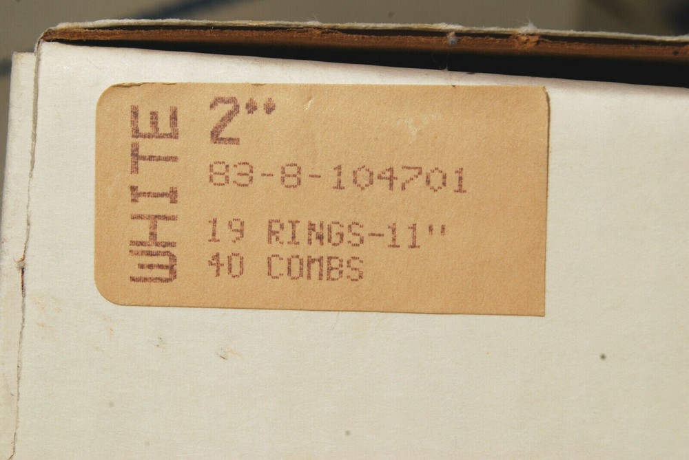 Binding Combs 2" Plastic White 19 Hole 2 Boxes of 40 = 80 Combs S7283