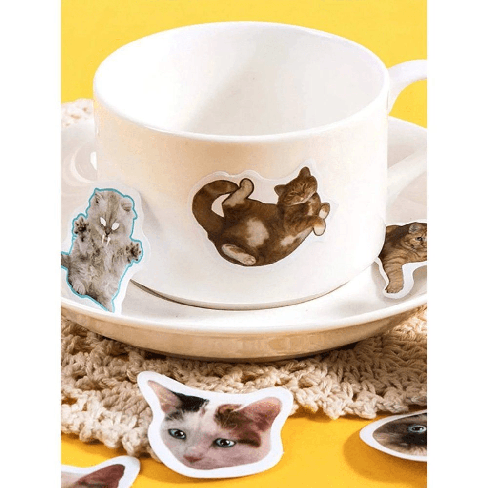 46pcs Cat Print Stickers