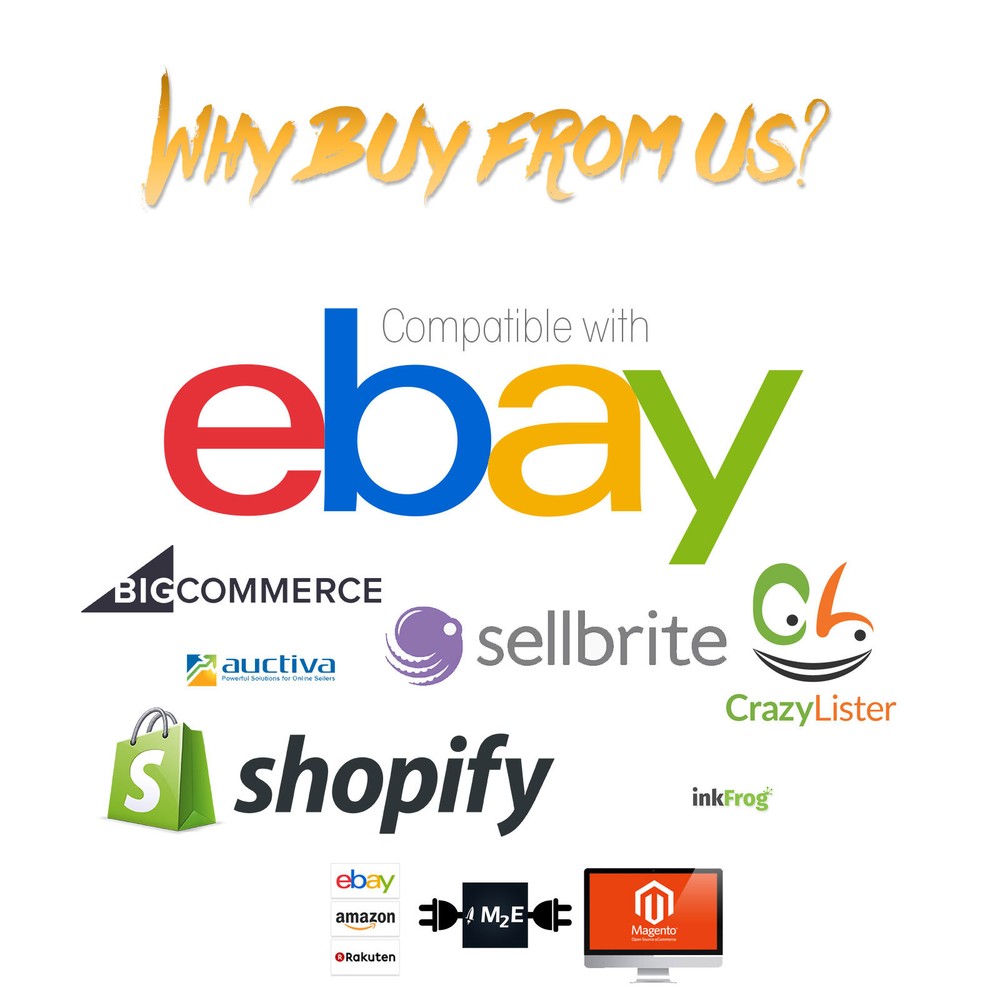 Bespoke Custom eBay storefront and listing template design complete brand design