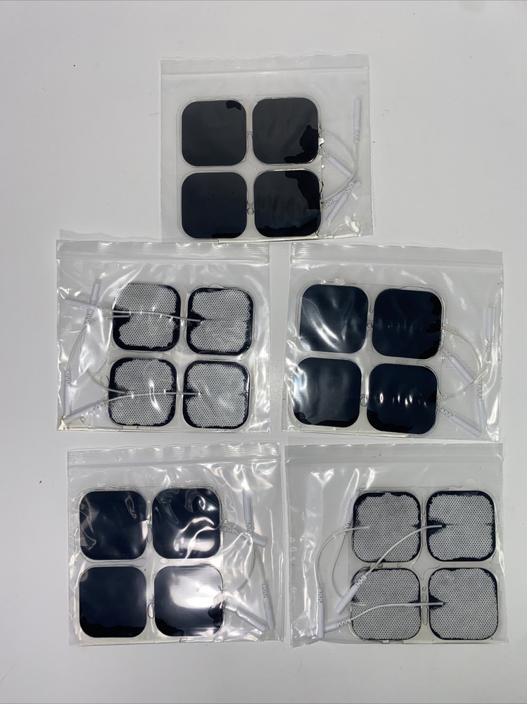Tens Unit Electro Therapy Replacement Pads 2" x 2" 3rd Gen Reusable Latex Free