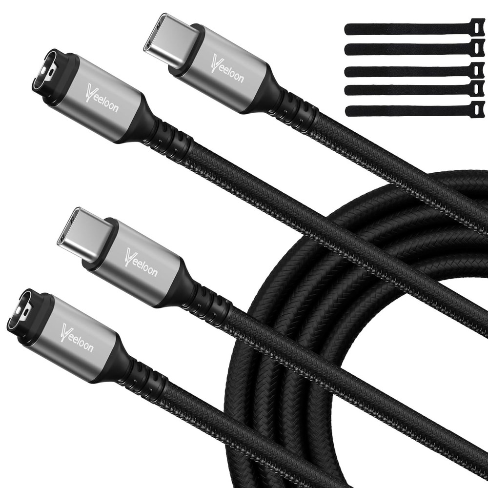 Durable USB-C Charger for Garmin Watch - 2 Pack 1FT Fast Charging Cables
