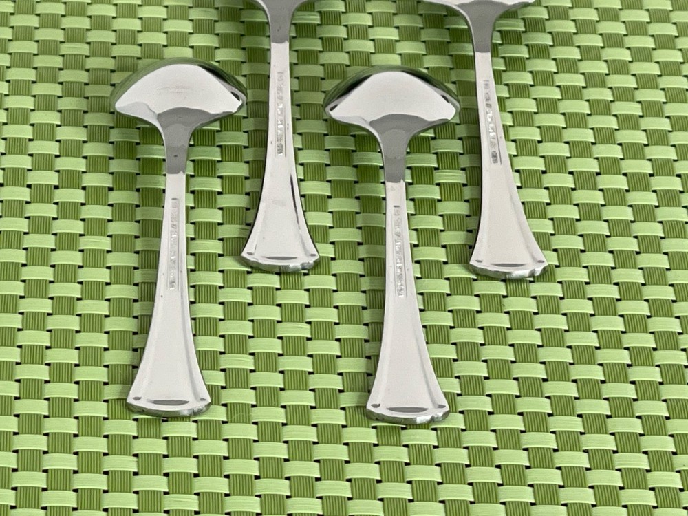 Reed & Barton WILLOW GLEN Stainless 4 Teaspoons Glossy Flatware - 6 3/8"