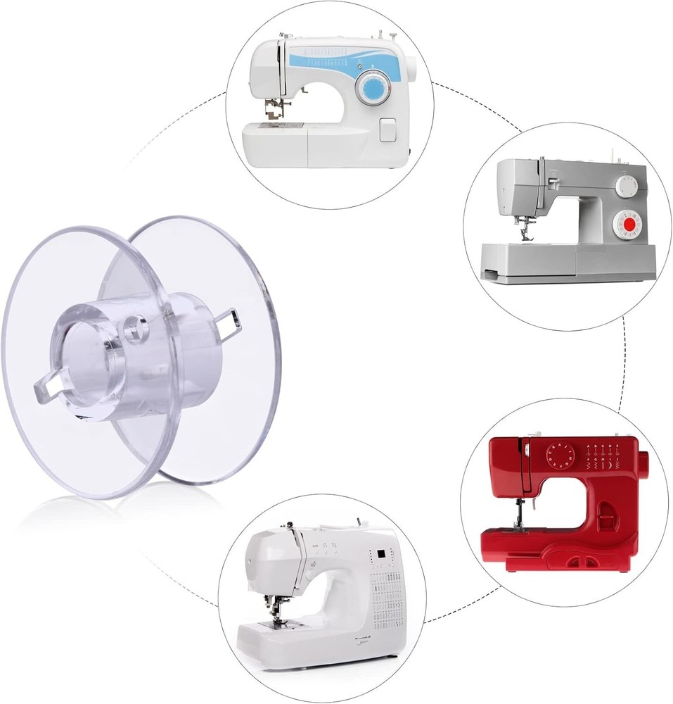 50 Pack Sewing Machine Bobbins Compatible with Most Machines