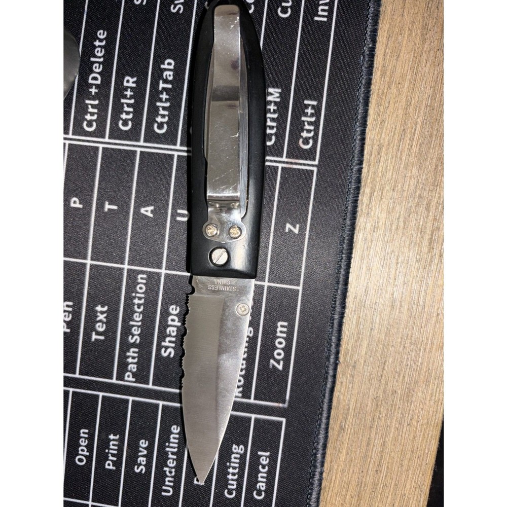 "Goodyear" 6" pocket knife with silver metal case