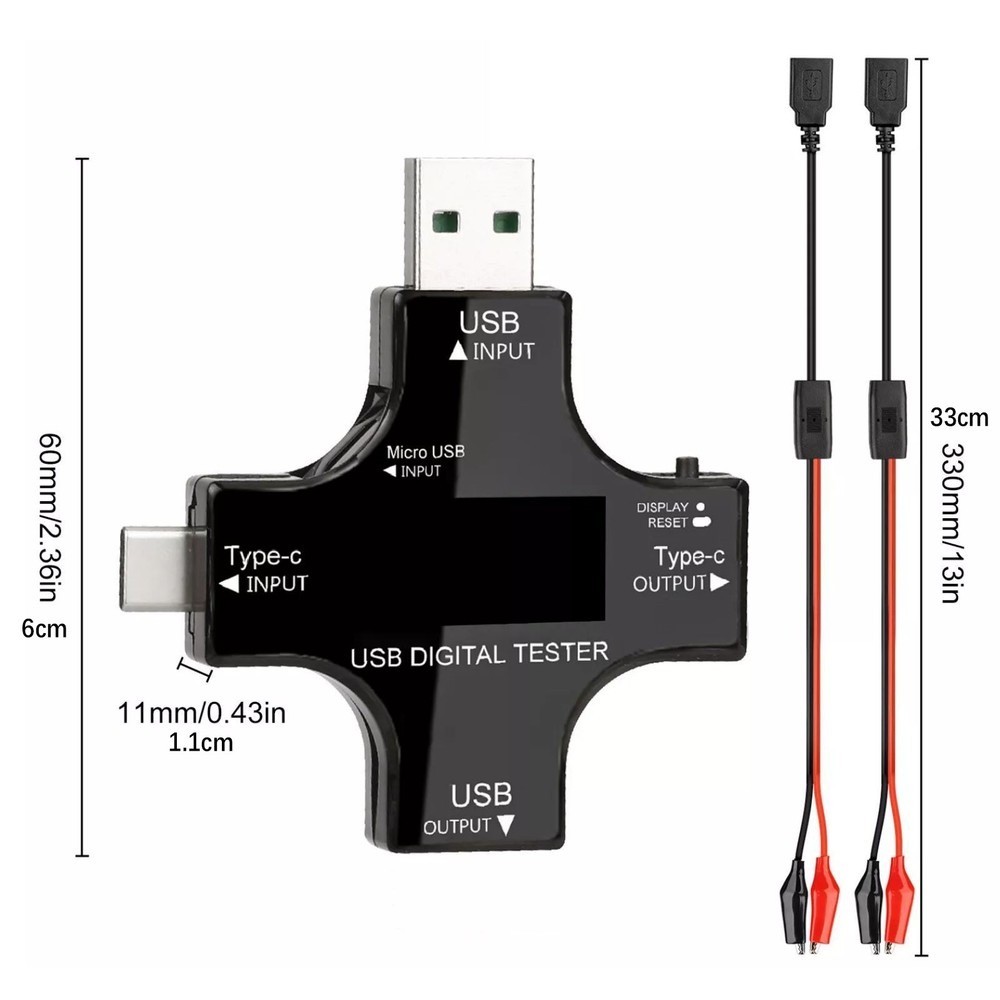 New USB Power Meter USB Power Meter Tester Accepts Maximum Power: 150W