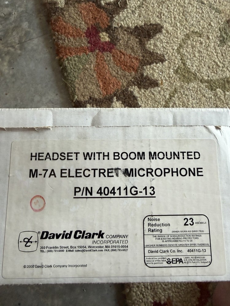 David Clark  Aviation Headset 40411G-13