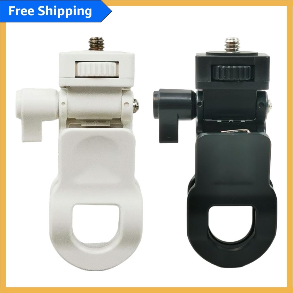 Multifunction Webcam Mount Clamp with Adjustable Light Holder Set of 2