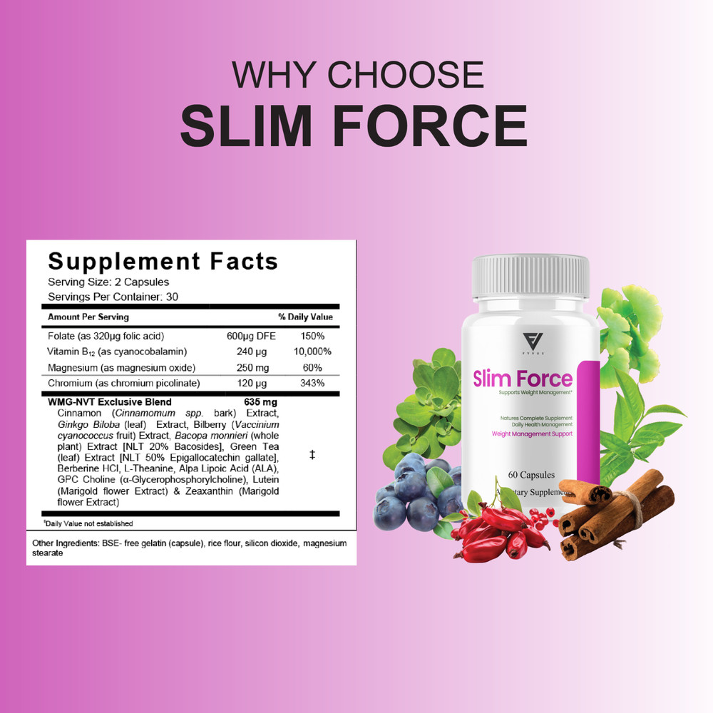 Slim Force Capsules, SlimForce Advanced Support Formula (60 Capsules)